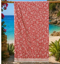 Fouta Victoria rouge