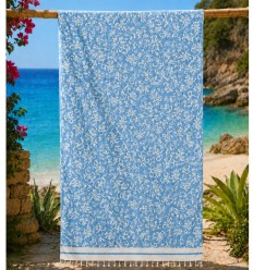 Fouta Victoria bleu roi clair