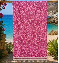 Fouta Victoria rose fuchsia