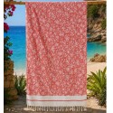 Fouta Fleur de Lys incarnat
