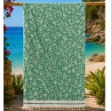 Fouta Fleur de Lys vert