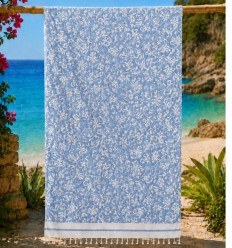 Fouta Victoria bleu ciel