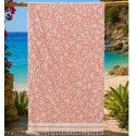 Fouta Fleur de Lys pêche