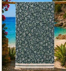 Fouta Victoria vert foncé