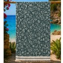 Fouta Fleur de Lys vert foncé