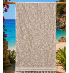 Fouta Victoria beige sable
