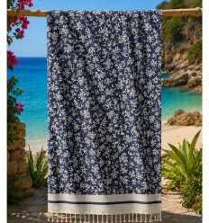 Fouta Victoria bleu nuit