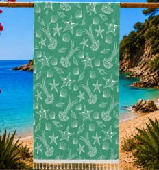 Fouta Fidji vert