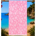 Fouta Fidji rose fluo