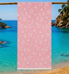 Fouta Fidji rose bébé