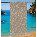 Fouta Fidji taupe gris
