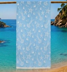 Fouta Fidji bleu turquoise