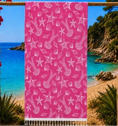 Fouta Fidji rose fuchsia
