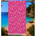 Fouta Fidji rose fuchsia