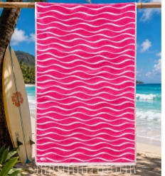 Fouta Hawaï Rose Fuchsia