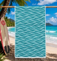 Fouta Hawaï Vert Sarcelle