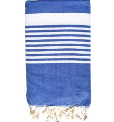 Fouta couple arthur bleu roi clair