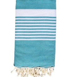 Fouta couple arthur bleu sarcelle