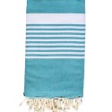 Fouta couple arthur bleu sarcelle