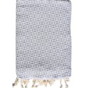 Fouta couple papillon gris