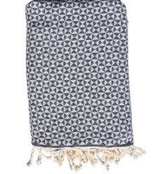 Fouta couple papillon gris foncé
