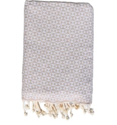 Jeté papillon beige