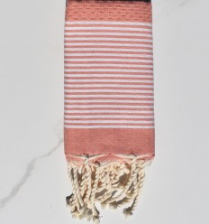 Lot de 10 serviettes de table rose saumon clair