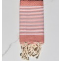 Lot de 10 serviettes de table rose saumon clair