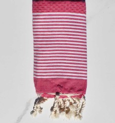 Lot de 10 serviettes de table rose foncé