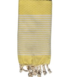 Lot de 10 serviettes de table jaune clair