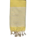 Lot de 10 serviettes de table jaune clair