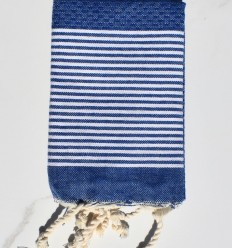Lot de 10 serviettes de table bleu jean