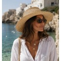 Chapeau en palmier tressé