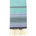 Fouta arabesque lavande avec rayures