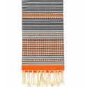 Fouta arabesque orange et gris