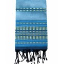 Fouta arabesque bleu et bleu marine