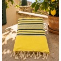 Fouta arabesque jaune
