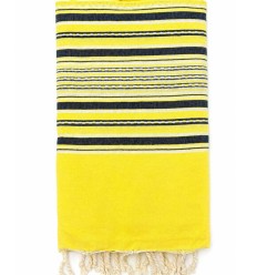 Fouta arabesque jaune 2