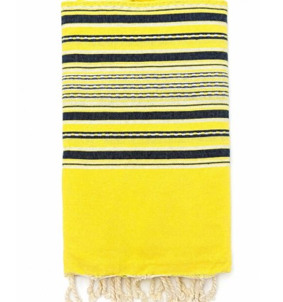 Fouta arabesque jaune
