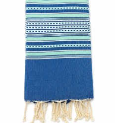 Fouta arabesque bleu