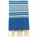 Fouta arabesque bleu
