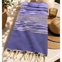 Fouta arabesque violet et parme