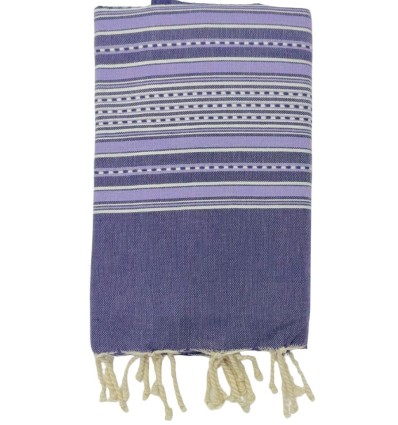 Fouta arabesque violet et parme