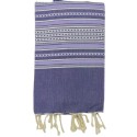 Fouta arabesque violet et parme