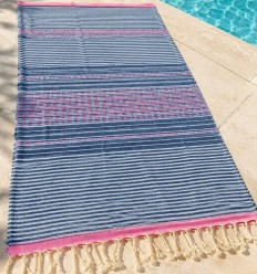 Fouta arabesque rose clair