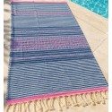 Fouta arabesque rose clair