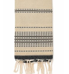 Fouta arabesque gris foncé avec rayures 2