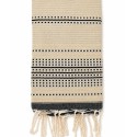 Fouta arabesque gris foncé avec rayures