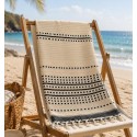 Fouta arabesque gris foncé avec rayures
