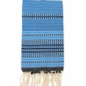Fouta arabesque bleu clair et bleu